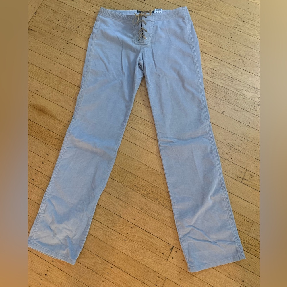 Light Blue Lace Up Pants